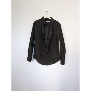 MAISON LABICHE Dark Green Corduroy Shirt (Size: M)